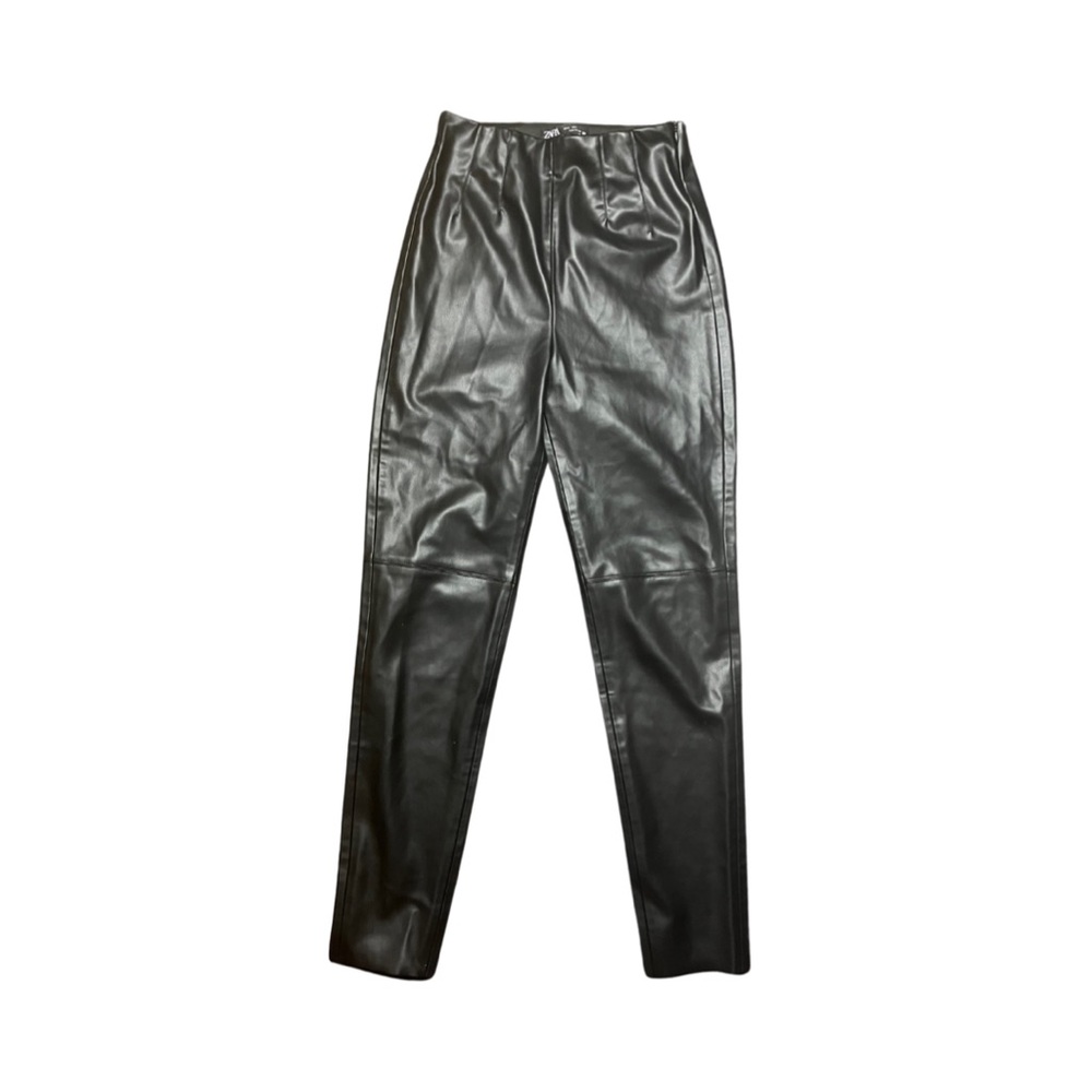 Zara black leather pants size small great condition